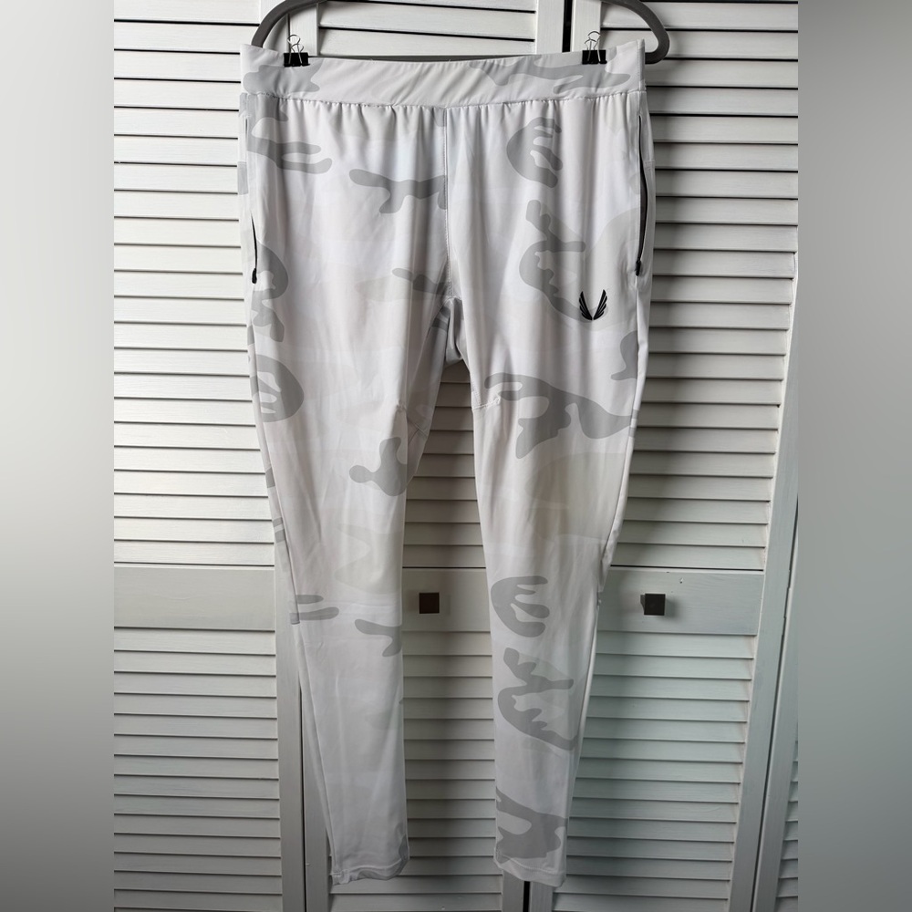 ASRV White and Gray Athletic Pants